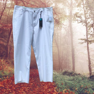 Sold Denim Jeans High Rise Ankle Straight Raw Hem 14